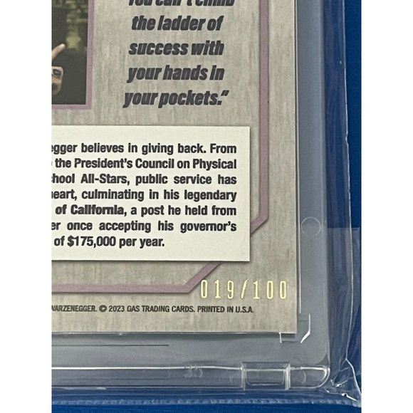 ARNOLD SCHWARZENEGGER GAS TRADING 2 CARD FOIL SET /100 - National Exclusive - Picture 7 of 7